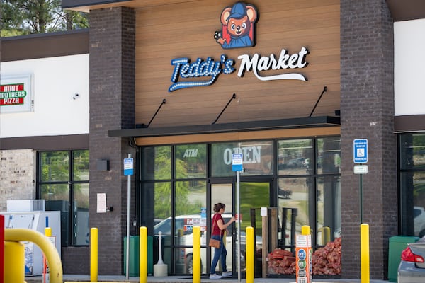 A customer walks into Teddy's Market convenience store in Canton on Tuesday, May 5, 2026 (Ben Hendren for the AJC)