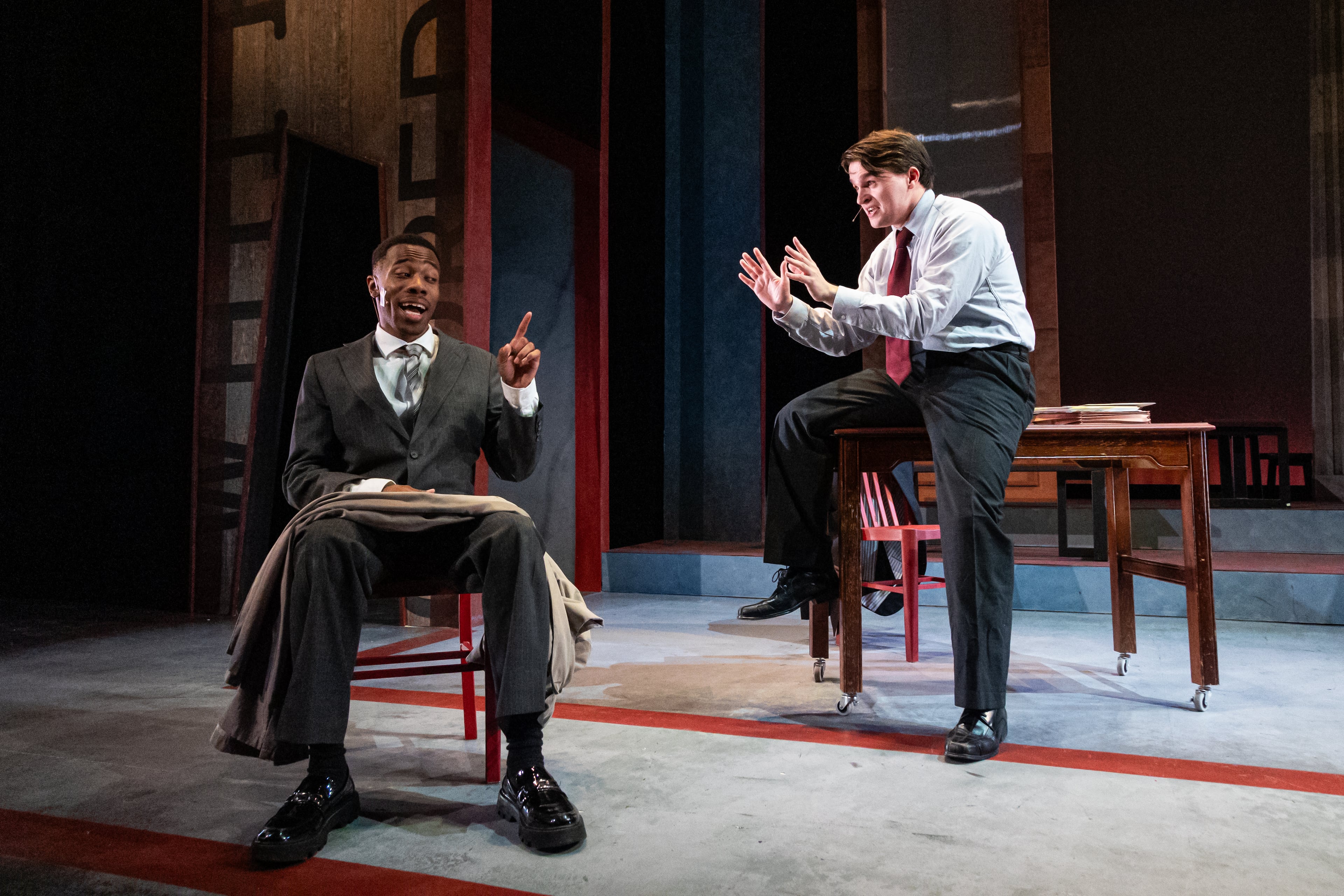 Sully Brown as Bobby Kennedy, right, attempts to woo Lewis into politics. (Courtesy of Casey Gardner Ford)