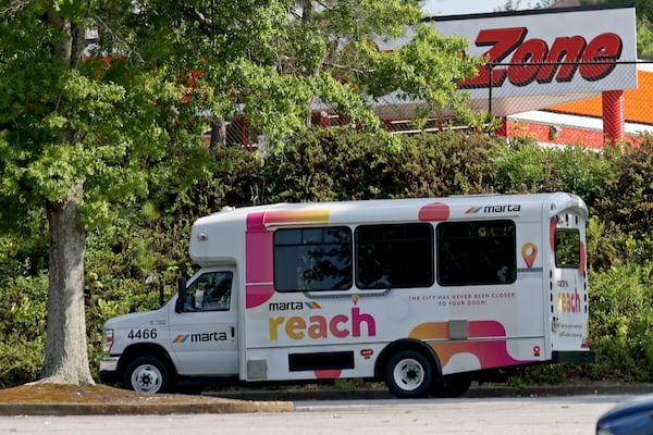 In 2022, MARTA piloted microtransit — on-demand, curb-to-curb travel to locations within a zone — using vehicles shown here. MARTA is bringing the service back as part of the NextGen Bus Network redesign. (Jason Getz/AJC 2022)