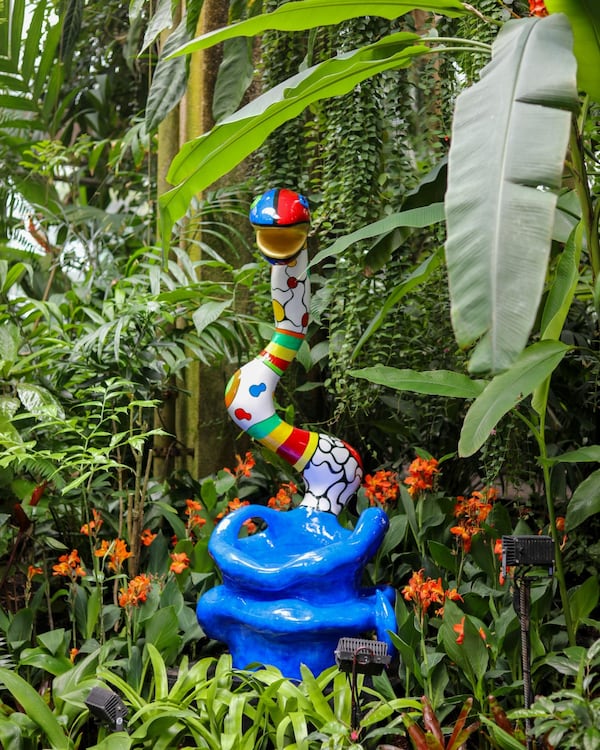 The sculptures of Niki de Saint Phalle are on view through Sept. 6 at the Atlanta Botanical Garden. (Courtesy of the Atlanta Botanical Garden)