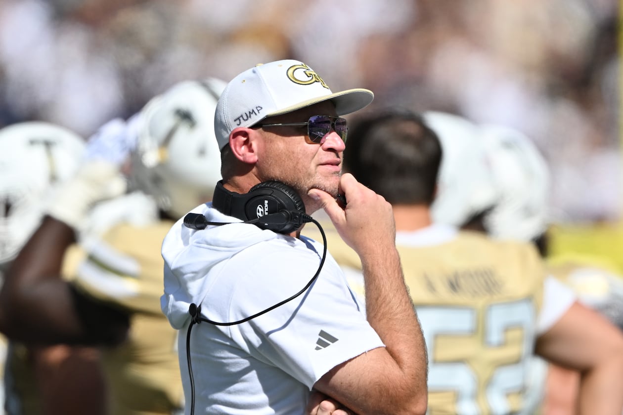 “We laugh about (the rumors). We do. It’s flattering," says Georgia Tech head coach Brent Key. (Hyosub Shin/AJC)