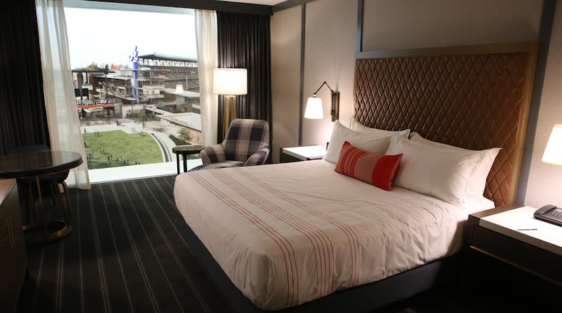 This photo is from a tour of a model room for the Omni Hotel at The Battery Atlanta.