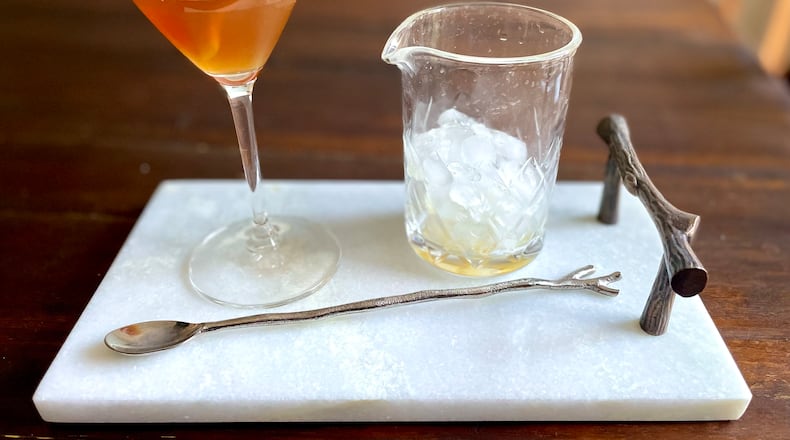 The Bobby Burns is a warming mix of blended Scotch, sweet vermouth and Benedictine. (Angela Hansberger for The Atlanta Journal-Constitution)