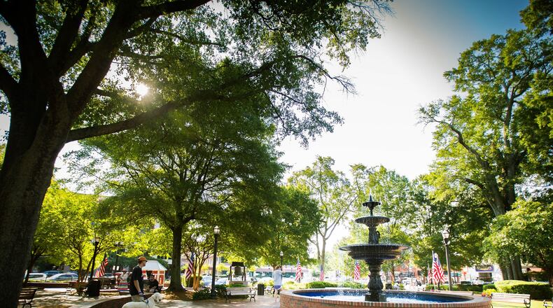 Changes to Marietta’s West Park Square should be completed by the end of April. Courtesy of Marietta