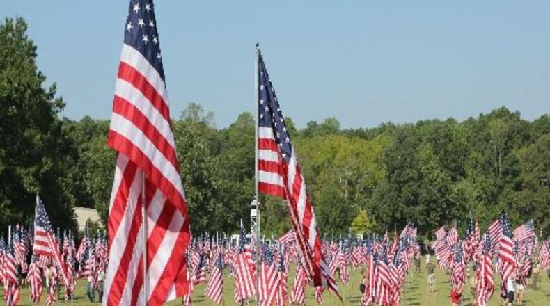 The Kiwanis Club of Marietta is hosting Field of Flags Memorial events from Sept. 4-18 at Kennesaw Mountain National Battlefield Park. (Courtesy of Marietta)