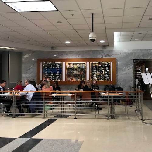 Located in Concourse E, One Flew South has twice been nominated for a James Beard Award for Outstanding Service. (Courtesy)