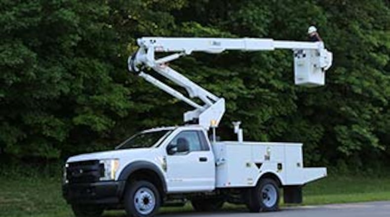 Alpharetta has ordered a new bucket truck but due to supply chain issues the vehicle is not expected to be delivered before April 2024. (Courtesy Altec)