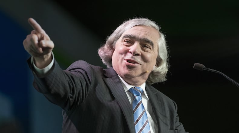 Energy Secretary Ernest Moniz at the 2016 IHS CERAWeek conference in Houston, Texas, on Feb. 24, 2016. MUST CREDIT: Bloomberg photo by Matthew Busch.