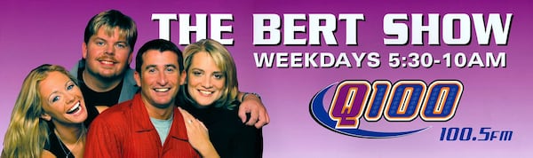 An early ad for the Bert Show with its original cast in 2001.