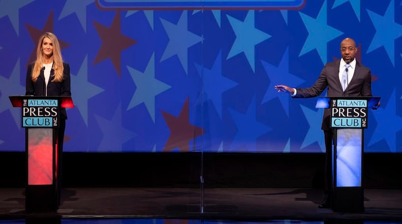 Loeffler, Warnock face off in heated debate