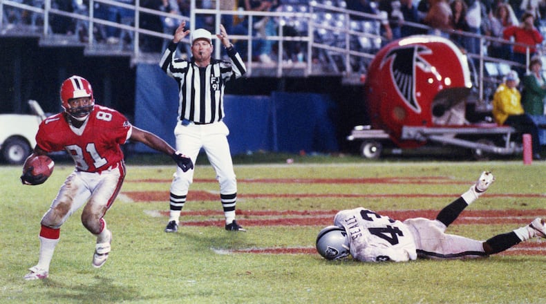 Former Atlanta Falcons receiver Billy ‘White Shoes’ Johnson. AJC file photo