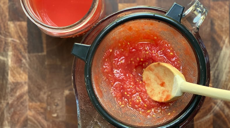 Too many tomatoes? Press them into passata, a rich, flavor-packed tomato sauce. CONTRIBUTED BY KELLIE HYNES
