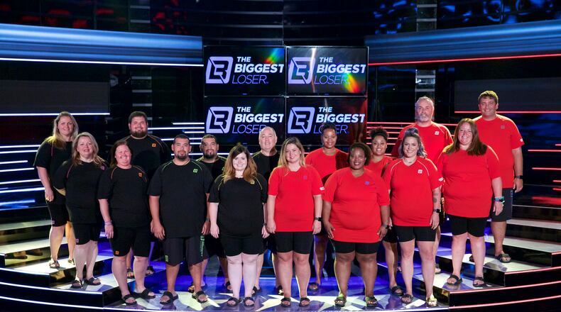 THE BIGGEST LOSER -- "1701" Episode 1701 -- Pictured: (l-r) Lauren Clark, Vicki Clark, Hope Williamson, Colby Wright, Luis Hernandez, Roberto Hernandez, Sarah Gilbert, Robert Kidney, Felicia Bufkin, Whitney Clay, Tonsheia Grandison, Britney Anderson, Erin Grace Willett, Richard Hatch, Jacquelyne Kmet, Stephen Kmet -- (Photo by: Tyler Golden/NBC)