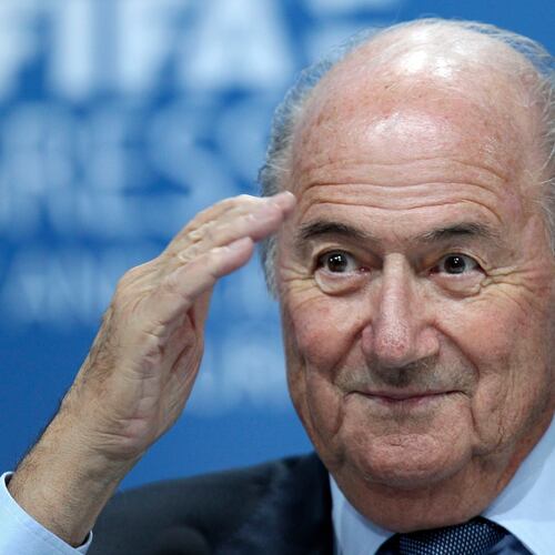 FILE - In this June 1, 2011, file photo, Sepp Blatter gestures during a press conference in Zurich, Switzerland. (AP Photo/Michael Probst, File)