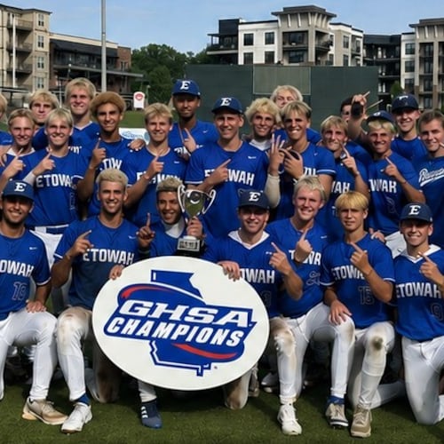 Etowah won the 2026 Class 6A baseball championship Wednesday, May 27, 2026, at Gwinnett Field in Lawrenceville, Ga. (Courtesy of GHSA)