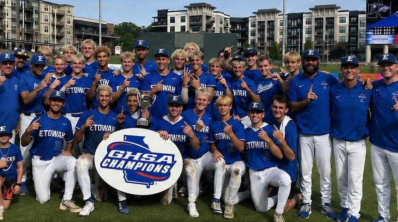 Etowah won the 2026 Class 6A baseball championship Wednesday, May 27, 2026, at Gwinnett Field in Lawrenceville, Ga. (Courtesy of GHSA)