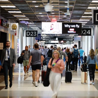 Phase 2 of the Concourse D expansion at Hartsfield-Jackson Atlanta International Airport was completed in September. (Miguel Martinez/AJC)
