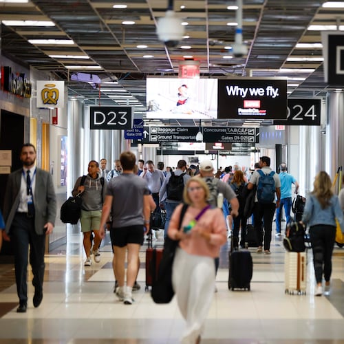 Phase 2 of the Concourse D expansion at Hartsfield-Jackson Atlanta International Airport was completed in September. (Miguel Martinez/AJC)