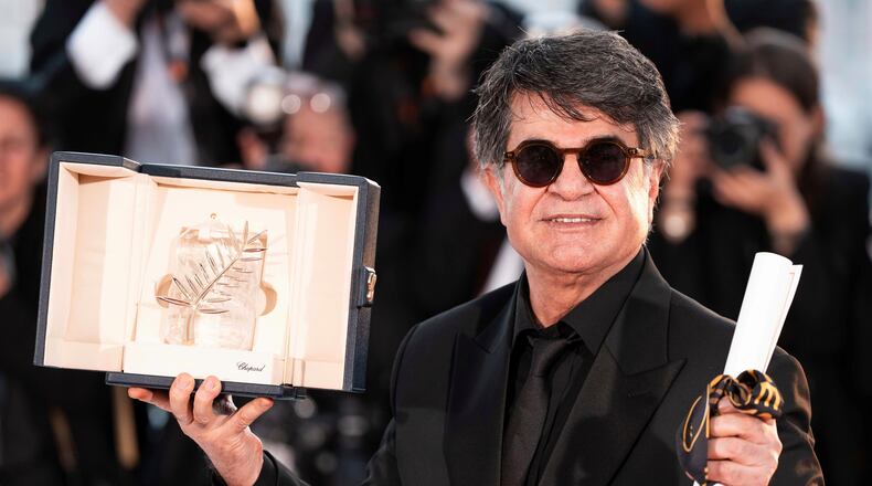 FILE - Director Jafar Panahi, winner of the Palme d'Or for the film "It Was Just an Accident," appears at the awards ceremony photo call at the 78th international film festival, Cannes, southern France, on May 24, 2025. (Photo by Scott A Garfitt/Invision/AP, File)