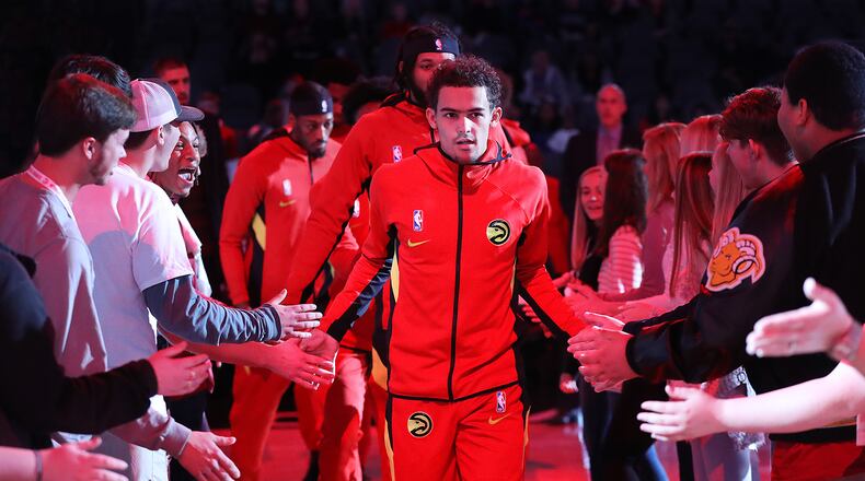 Trae Young of the Hawks will start in the NBA All-Star Game.  Curtis Compton ccompton@ajc.com