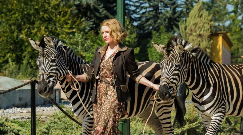 Jessica Chastain stars in “The Zookeeper’s Wife,” set in 1939 Poland and based on Diane Ackerman’s best-selling 2007 nonfiction book. It’s one of the movies at the 41st annual Atlanta Film Festival. CONTRIBUTED BY ANN MARIE FOX / FOCUS FEATURES