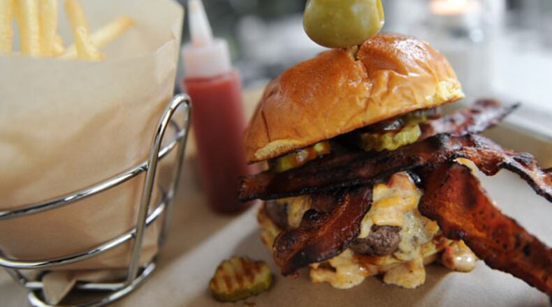 The “West Coast Meets East Coast BBQ Burger” is a featured item on the Big Kahuna menu.