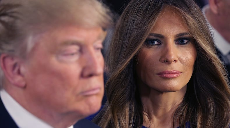 A Super PAC has created an anti-Donald Trump that features a photo of Trump's wife, Melania, nude. The GOP candidate blamed his rival, Ted Cruz, for the ad. Chip Somodevilla / Getty Images