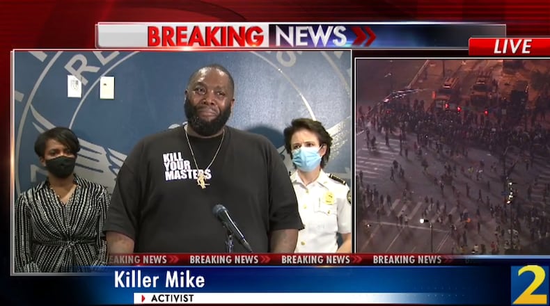 Rapper Killer Mike spoke out against the killing of George Floyd and against rioters in the city of Atlanta.