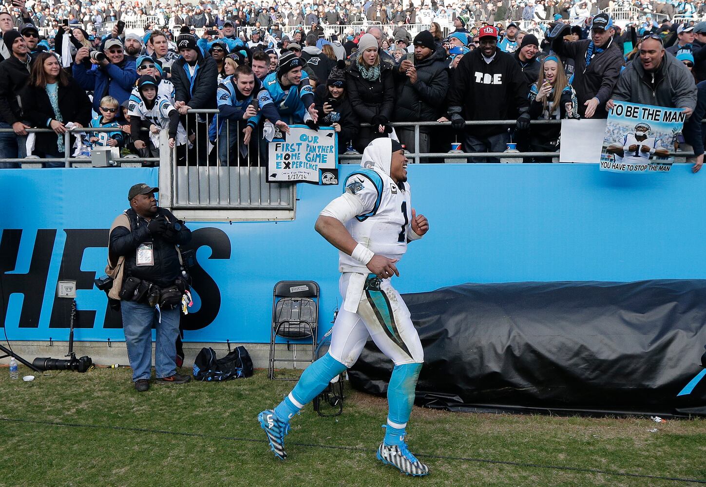 Cam Newton celebrates: Jan. 17, 2016