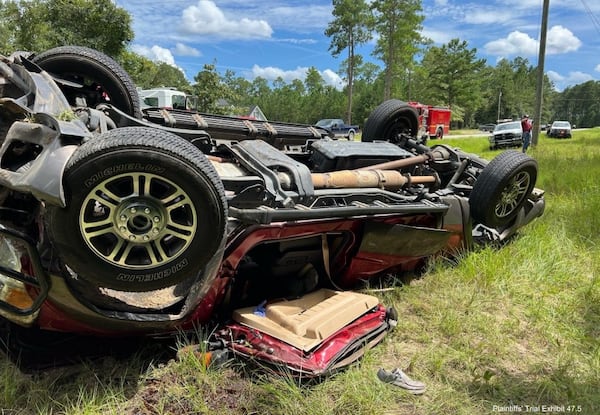 Georgia retirees Debra and Herman Mills died after their 2015 Ford F-250 Super Duty pickup rolled in August 2022. (Courtesy of Butler Prather)