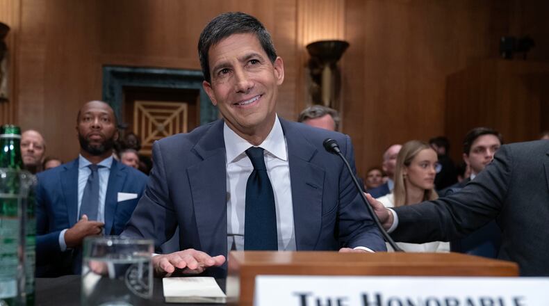 Kevin Warsh testifies during his nomination hearing to be a member and chairman of the Federal Reserve Board of Governors before the Senate Banking, Housing and Urban Affairs Committee on Capitol Hill, in Washington Tuesday, April 21, 2026. (AP Photo/Jose Luis Magana)