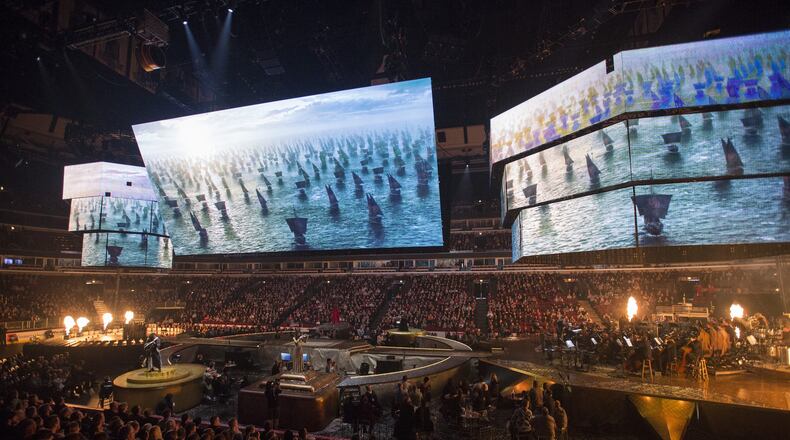 Multimedia elements, special effects, a live orchestra and a choir come together to create the “Game of Thrones: Live Concert Experience.” The show will be at Philips Arena on March 14. CONTRIBUTED BY BARRY BRECHEISEN