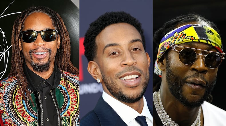Lil Jon, Ludacris and 2Chainz are among many celebrities to be featured during Super Bowl ads come Sunday. CREDIT: Getty Images