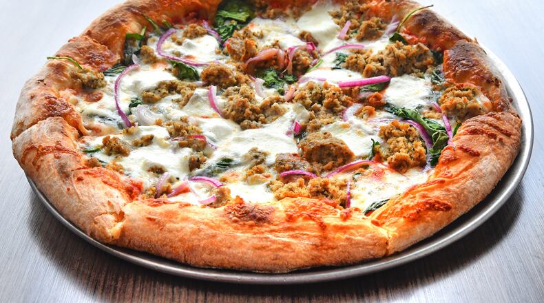 Meatball Pizza from Firepit Pizza Tavern / Chris Hunt for The Atlanta Journal-Constitution