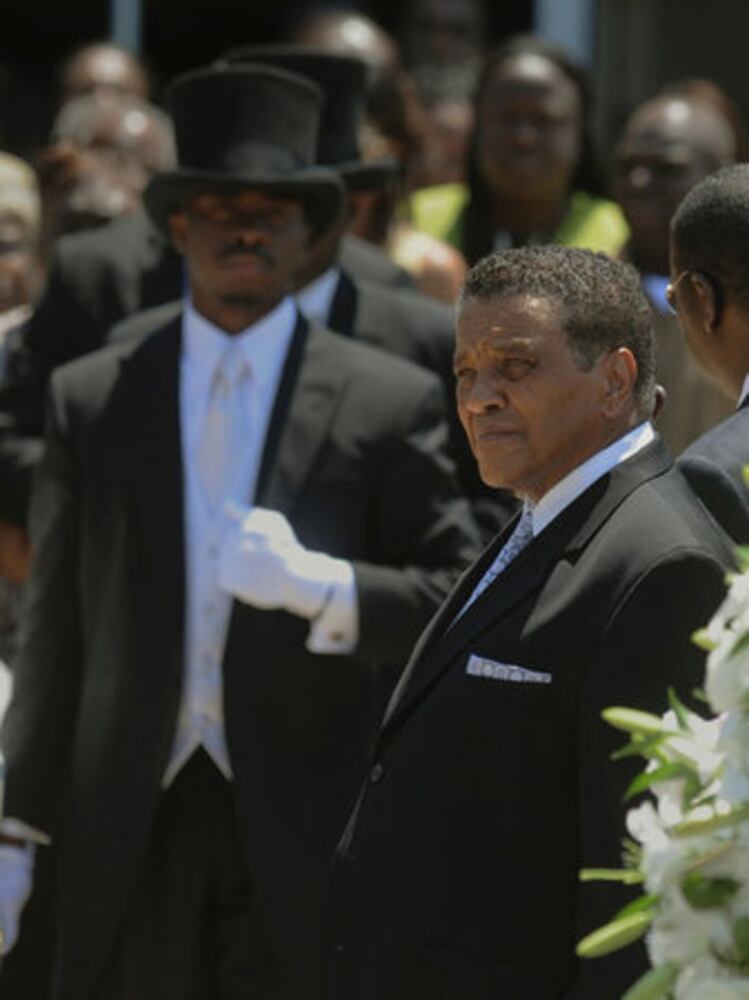 Mourners attend the funeral of Jazmin Green