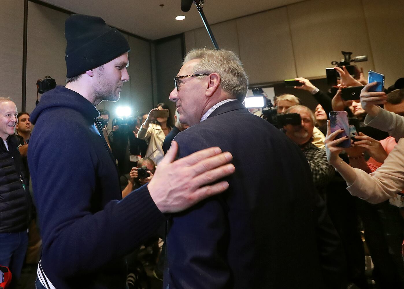 Photos: Players, coaches meet with media as Super Bowl week continues
