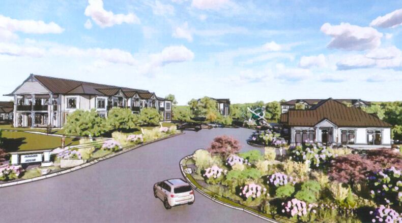 A rendering of the 252-apartment development proposed on Peachtree Industrial Boulevard at Price Road. (Courtesy City of Sugar Hill)