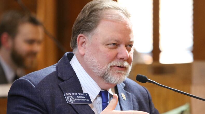3/7/19 - Atlanta  - Jeff Mullis, senator of district 53, presents SB 254 at the Georgia State Capitol in Atlanta, Georgia on Thursday, March 7, 2019.  SB 254 passed. EMILY HANEY / emily.haney@ajc.com