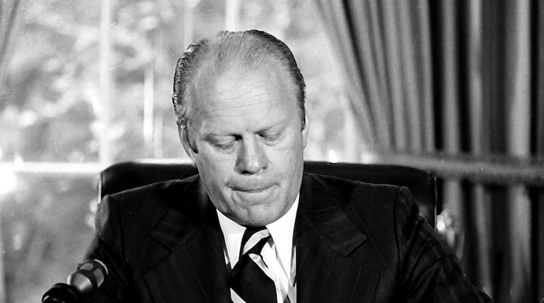President Gerald Ford was the target of two assassination attempts during his brief presidency. (AP Photo/File)