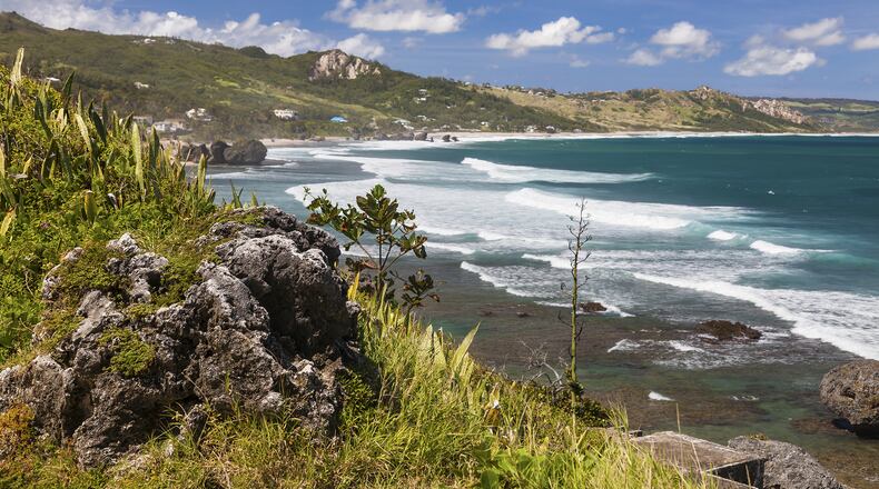 The beach at Bathsheba, on the eastern coast of Barbados. (Dreamstime/TNS)
