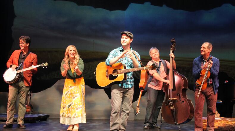 Chris Damiano, Mary Nye Bennett, Jeremy Wood, Dolph Amick, and Scott DePoy perform in “Almost Heaven, John Denver’s America,” which will be remounted at the Chattahoochee Nature Center starting July 23.