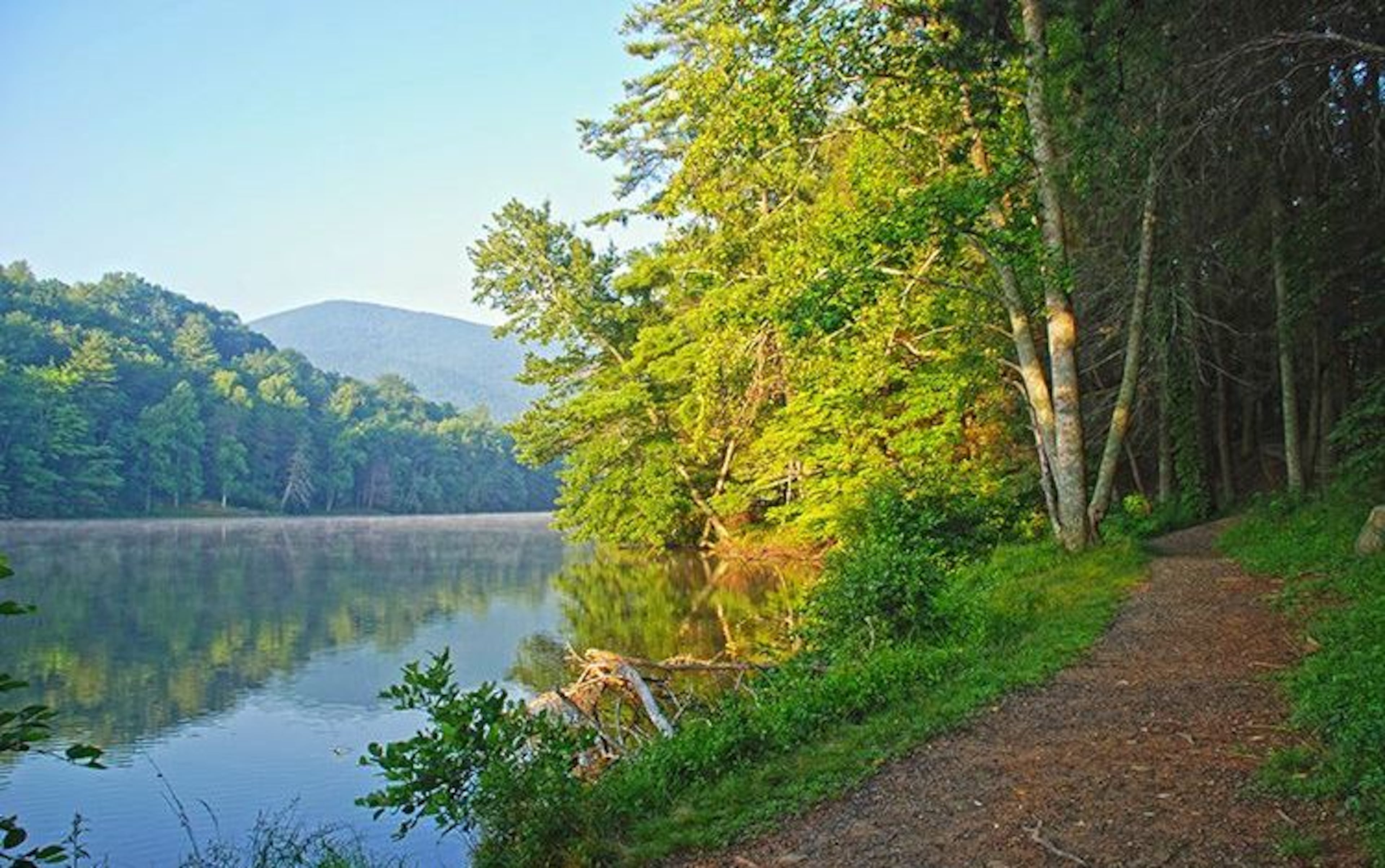 Hiking around Vogel State Park's 22-acre lake is a popular activity. Courtesy of gastateparks.org