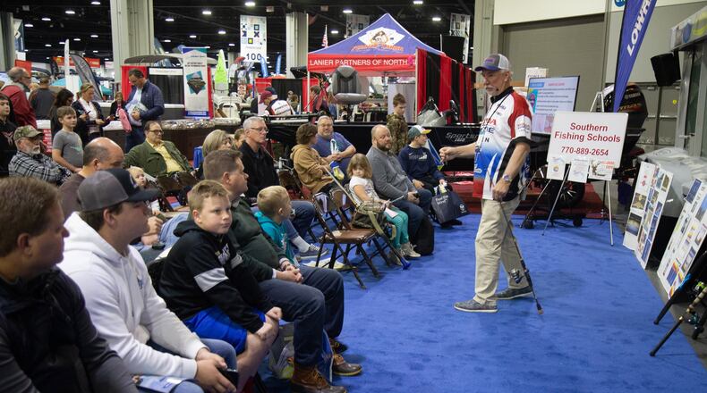 Convention venue officials aren’t expecting a quick rebound for the industry in metro Atlanta or anywhere else as concerns about the coronavirus pandemic linger. Many events have been canceled or postponed. Things were busier earlier in the year, prior to widespread concerns about COVID-19, when the Progressive Atlanta Boat Show was held at the Georgia World Congress Center in January. STEVE SCHAEFER / SPECIAL TO THE AJC