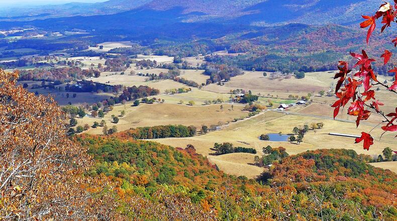The view from Lookout Mountain of McLemore Cove, a peaceful valley lying between Lookout Mountain and Pigeon Mountain in Walker County, Georgia. (Courtesy of Charles Seabrook)
