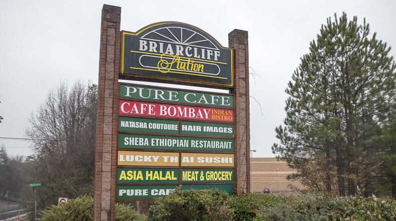 Briarcliff Station, a shopping complex located near 2601 Briarcliff Road, in the North Druid Hills neighborhood. (ALYSSA POINTER/ALYSSA.POINTER@AJC.COM)