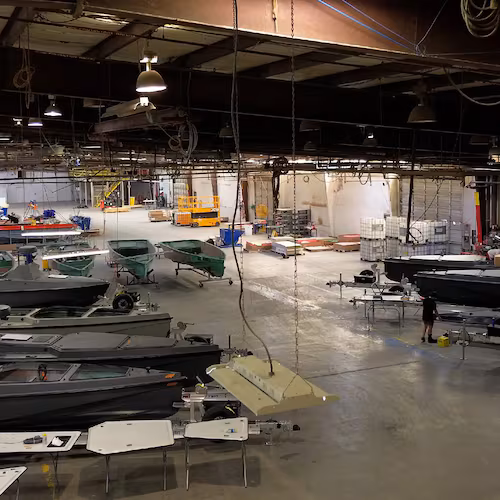 Blue Ops on Monday will celebrate the one-year anniversary of its Valdosta facility that manufactures autonomous marine boats for military and defense purposes. (Courtesy of Blue Ops)
