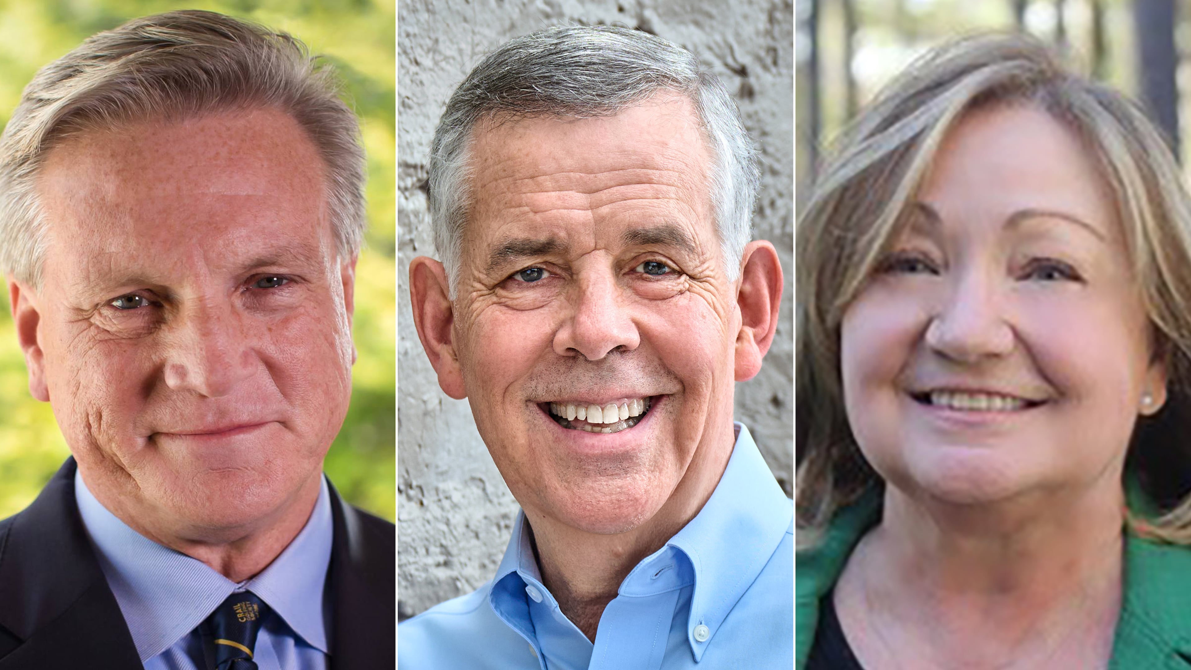 Incumbent Roswell Mayor Kurt Wilson (left) is being challenged by Steve Dorvee and Mary Robichaux in Rowell's mayoral race. (Courtesy)
