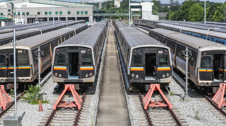 MARTA is replacing 254 rail cars in coming years. Up to eight of the old cars will be used to create artificial reefs off the Georgia coast. (John Spink / John.Spink@ajc.com)
