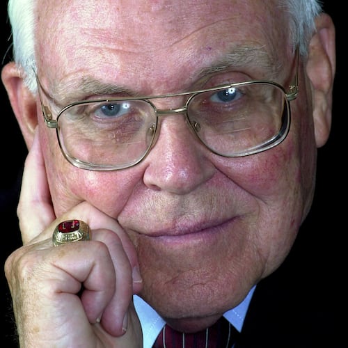 FILE - Southeastern Conference Commissioner Roy Kramer is pictured at the SEC headquarters in Birmingham, Ala., Tuesday, June 6, 2000. (AP Photo/Dave Martin, File)