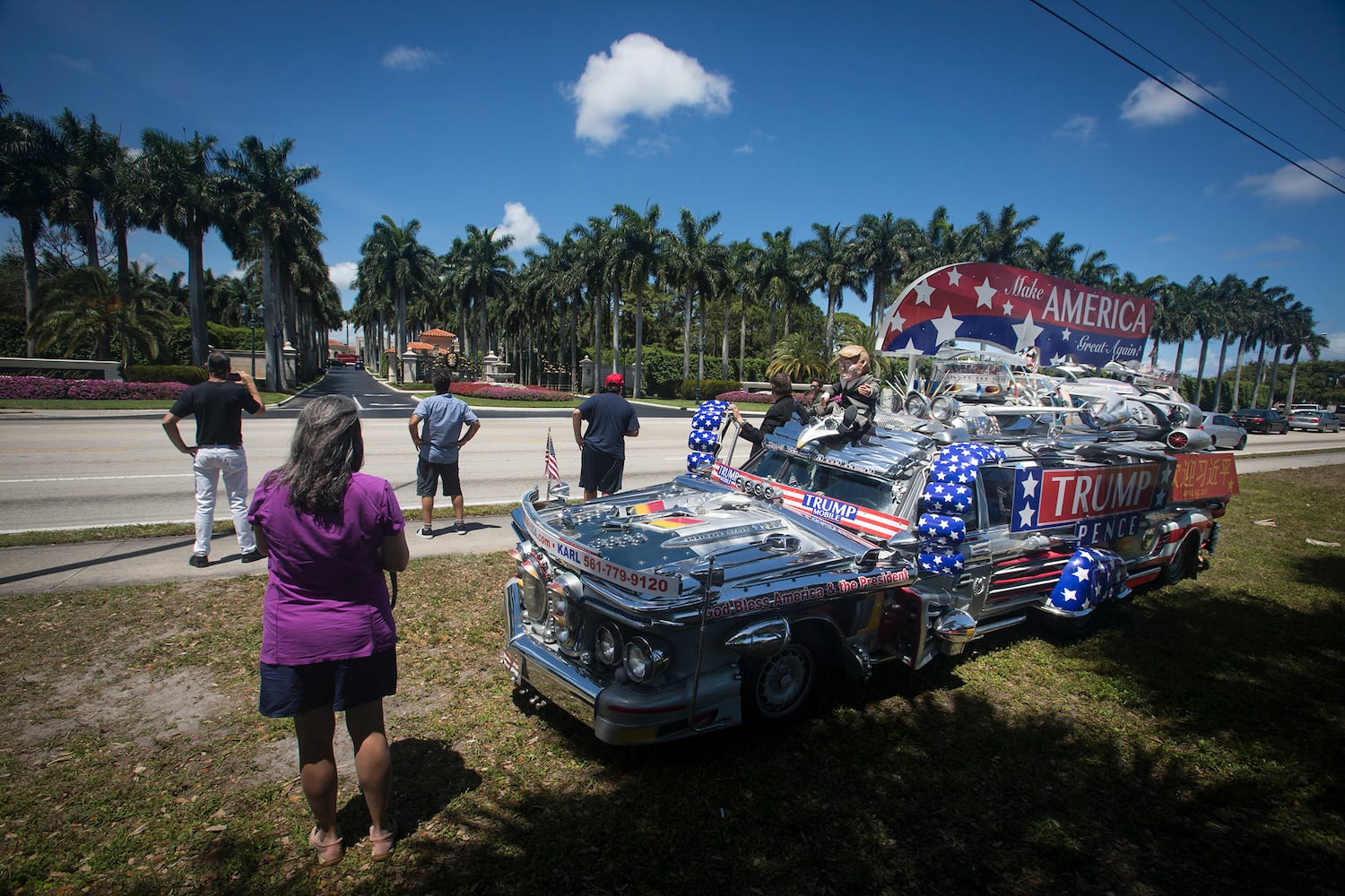 President Donald Trump Easter Visit to Mar-a-Lago